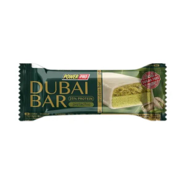 Power Pro Dubai Bar 25% без цукру — 10х50г Фісташка