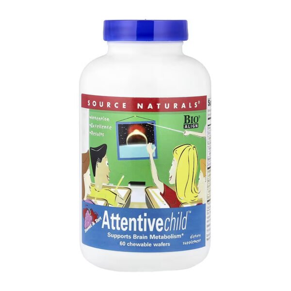Source Naturals Attentive Child™ Фрукти — 60 ваферів