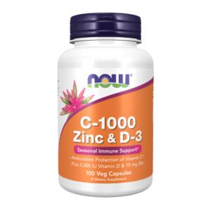 Now Foods C-1000 Цинк та D-3 — 100 рослинних капсул