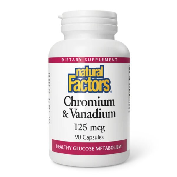 Natural Factors Хром та Ванадій 125 мкг - 90 капсул