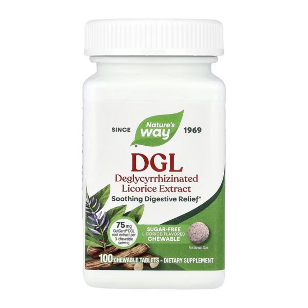 Nature's Way DGL (без цукру) — 100 таблеток