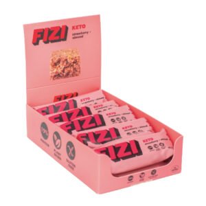 FIZI Протеїновий батончик KETO — 10x45 г полуниця та мигдаль