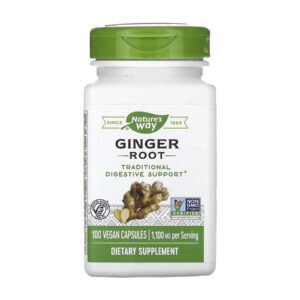 Nature's Way Корінь імбиру — 100 рослинних капсул