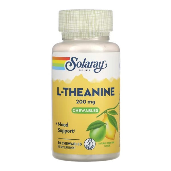 Solaray L-Theanine — 30 жувальних таблеток