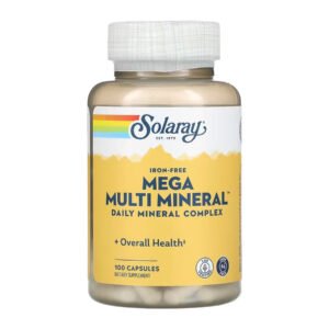 Solaray Mega Multi Mineral без заліза — 100 капсул