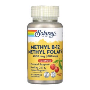 Solaray Methyl B-12 та Methyl Folate — 60 капсул