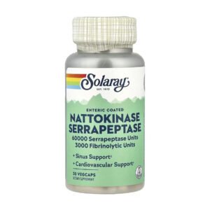 Solaray Nattokinase & Serrapeptase — 30 рослинних капсул