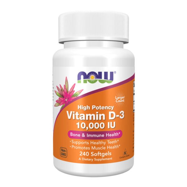 Now Foods Вітамін D-3 10,000 IU — 240 капсул