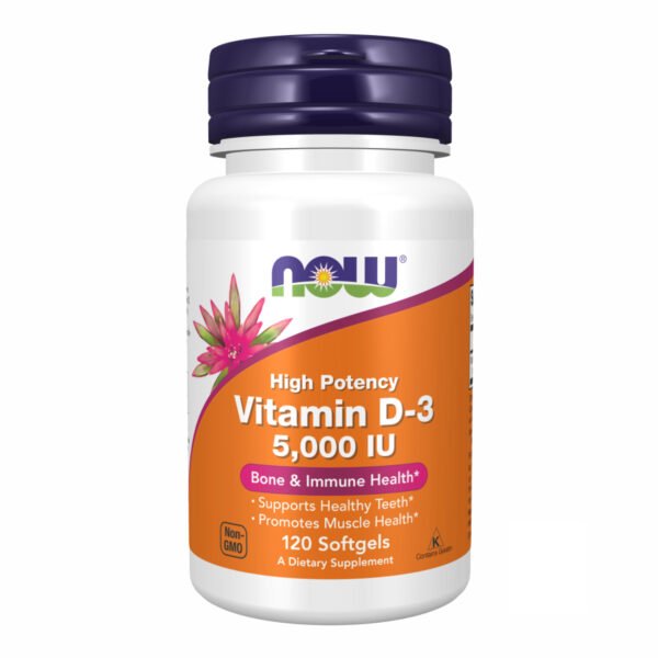 Now Foods Вітамін D-3 5000 IU — 120 капсул