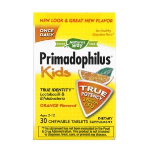 Nature's Way Kids Primadophilus — 30 таблеток апельсин