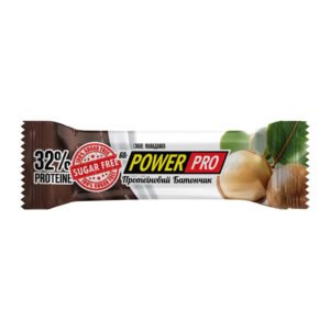 Power Pro Протеїновий батончик Nutella 32% — 20x60г без цукру Макардамія