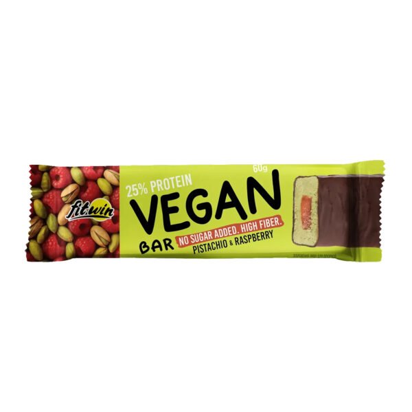 FitWin Vegan Bar — 12x60 г Фісташка та Малина