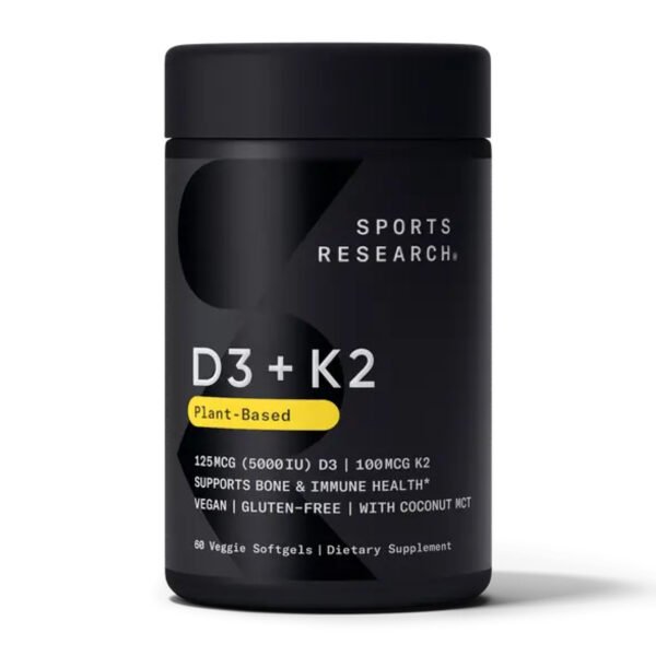 Sport Research Vegan D3 5000iu + Vitamin K2 100mcg — 60 капсул