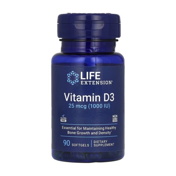 Life Extension Вітамін D3 25 мкг (1000 МО) — 90 капсул