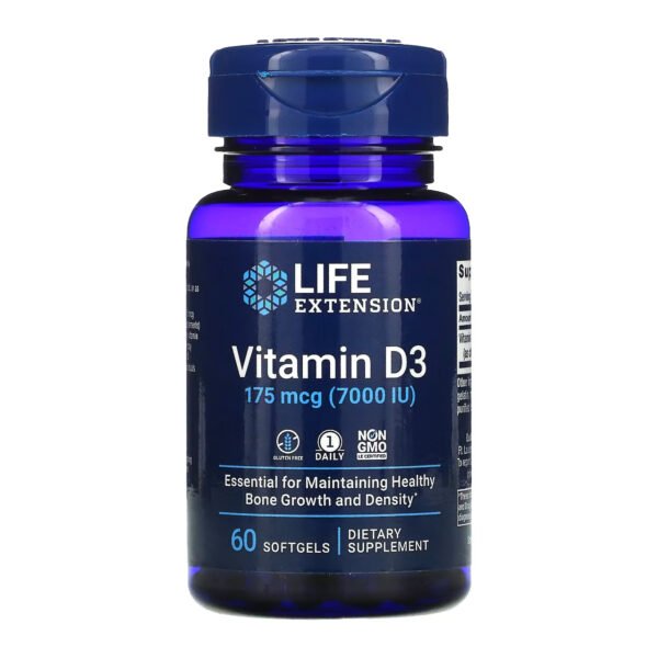 Life Extension Вітамін D3 175 мкг (7000 МО) - 60 капсул