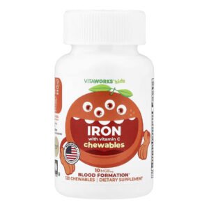 Lifeable VitaWorks Kids Iron з вітаміном C — 120 жувальних таблеток