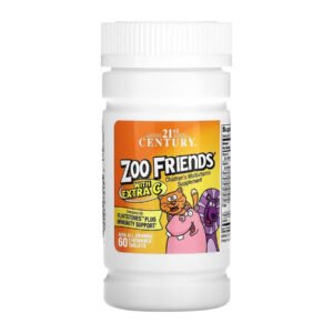 21st Century Zoo Friends Multi з додатковим C — 60 жувальних таблеток