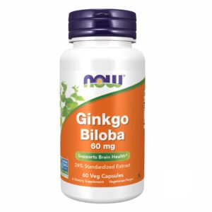 Now Foods Гінкго білоба 60мг — 60 рослинних капсул