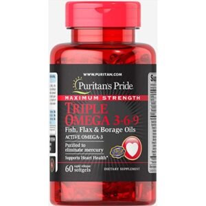 Puritans Pride Triple Omega 3-6-9 Maximum Strength — 60 капсул
