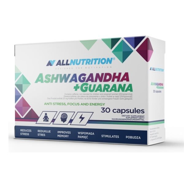 Allnutrition Ашваганда 300мг + Гуарана — 30 капсул