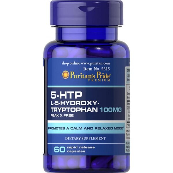 Puritans Pride 5-HTP 100мг — 60 капсул