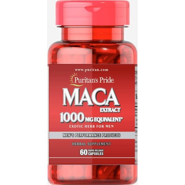 Puritans Pride Мака 1000 мг — 60 капсул
