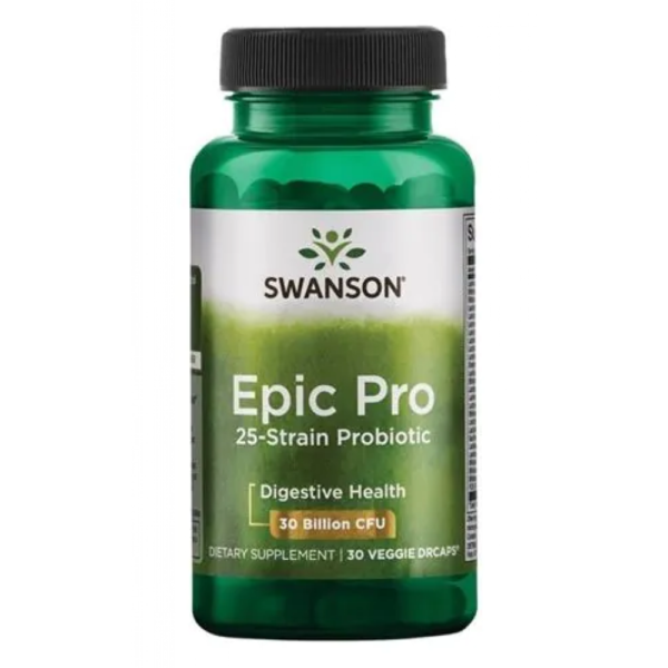 Swanson Epic Pro 25-Strain Probiotic 30 мільярдів — 30 рослинних капсул