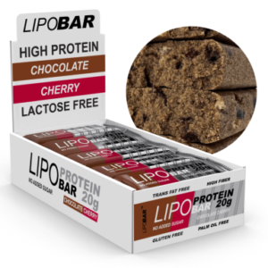 Lipobar Протеїнові батончики шоколадно-вишневі — 20x50г