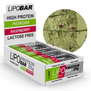 Lipobar Протеїновий батончик Фісташка-Малина — 20х50г