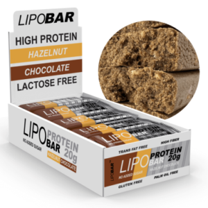 Lipobar Протеїновий батончик з фундуком та шоколадом — 20x50г
