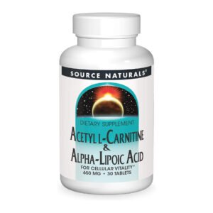 Source Naturals Ацетил L-Карнітин та Альфа-Ліпоєва Кислота — 30 таблеток