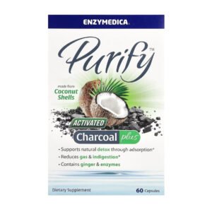 Enzymedica Активоване вугілля — 60 капсул