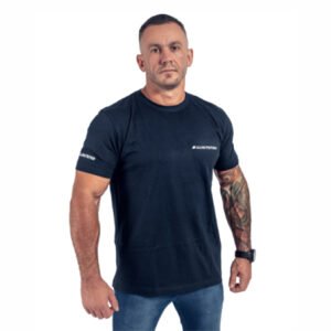 Allnutrition Футболка чоловіча Slim зелена з білим логотипом - L