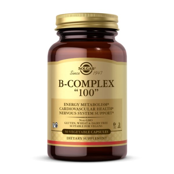 Solgar B-Complex "100" — 50 рослинних капсул