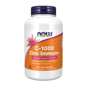 Now Foods C-1000 Цинк Імунітет - 180 рослинних капсул