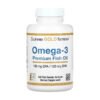 California Gold Nutrition Омега-3 Преміум Риб'ячий Жир 180мг - 100 капсул