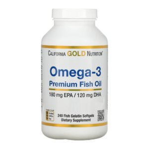 California Gold Nutrition Омега-3 Преміум Риб'ячий Жир 180мг - 240 капсул