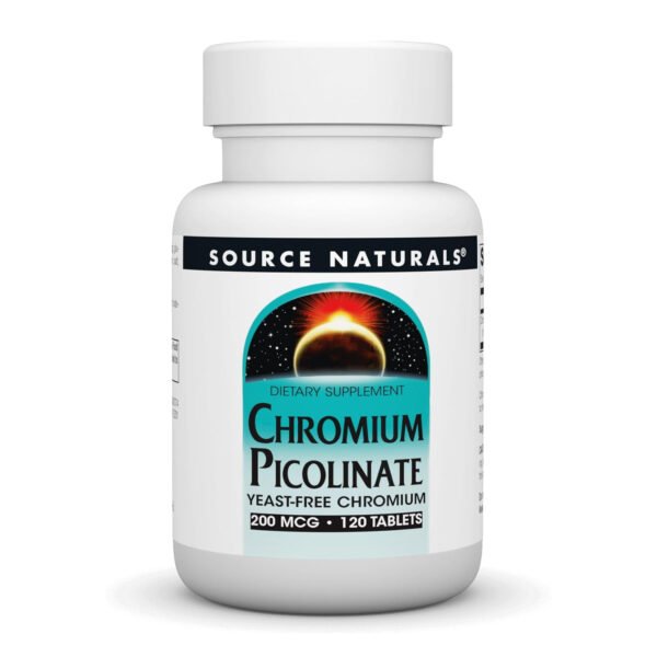 Source Naturals Хром Піколінат 200 мкг Без Дріжджів - 120 таблеток