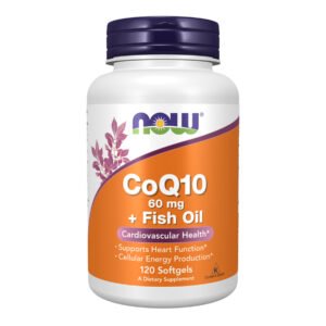Now Foods CoQ10 60 мг + риб'ячий жир — 120 капсул