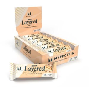 Myprotein Crispy Layered — 12x58г Білий Шоколад з Арахісом