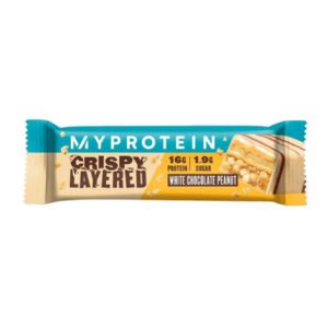 Myprotein Crispy Layered — 58 г білого шоколаду з арахісом