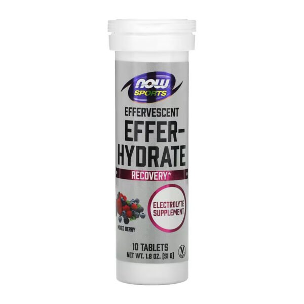 Now Foods Effer-Hydrate — 10 таблеток змішаних ягід