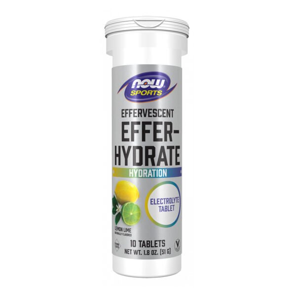 Now Foods Effer-Hydrate Effervescent — 10 таблеток Лимон-Лайм