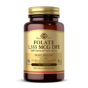 Solgar Фолієва кислота 1,333 мкг DFE (Metafolin® 800 мкг) - 100 таблеток