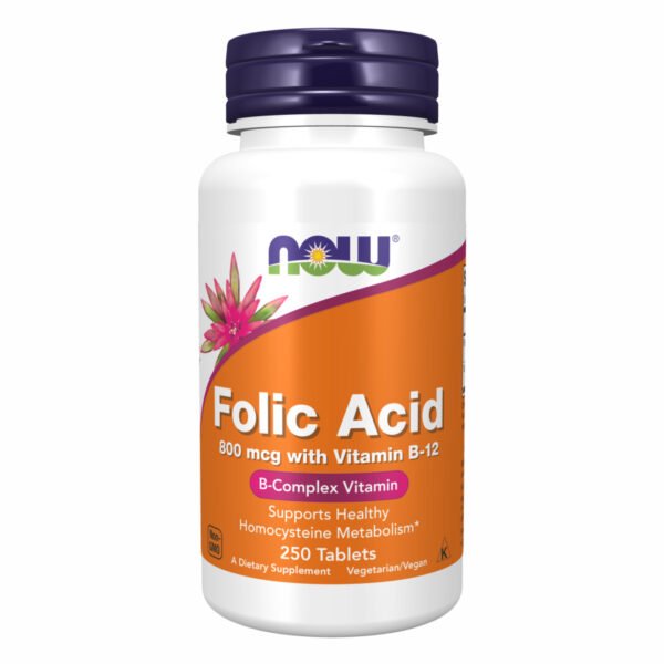 Now Foods Фолієва кислота 800 мкг - 250 таблеток