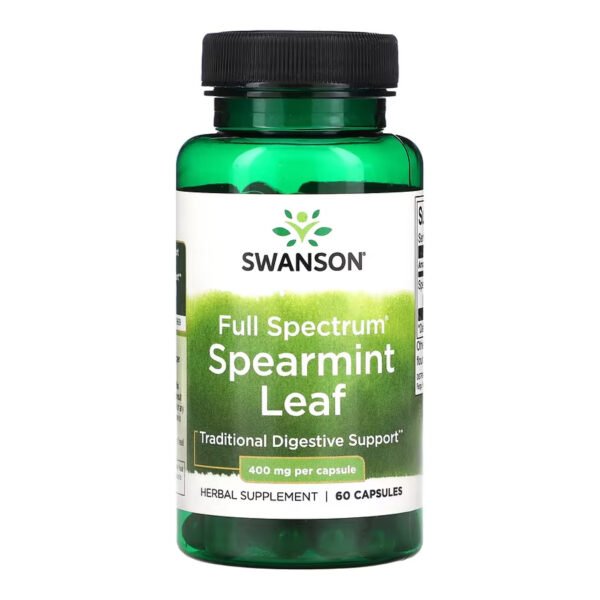 Swanson Full Spectrum Листя М'яти Перцевої 400 мг - 60 капсул