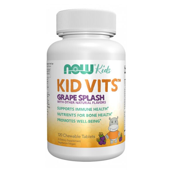 Now Foods Kid Vits™ Виноградний сплеск — 120 жувальних таблеток