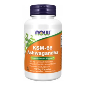 Now Foods KSM-66 Ашваганда — 90 рослинних капсул