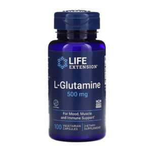 Life Extension L-глютамін 500 мг - 100 рослинних капсул