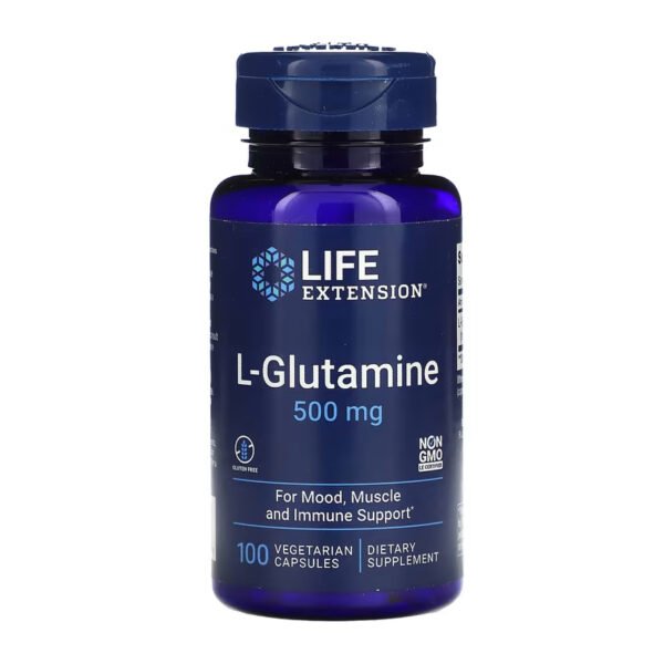 Life Extension L-глютамін 500 мг - 100 рослинних капсул